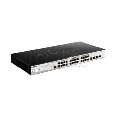 Управляемый L2 коммутатор с 24 портами 10/100/1000Base-T и 4 портами 1000Base-X SFP (24 порта PoE 802.3af/at, PoE‑бюджет 193 Вт) D-Link DGS-1210-28P/ME/B2A
