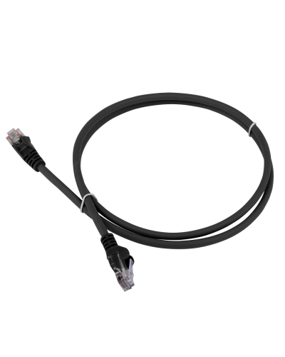 Патч-корд LANMASTER LSZH UTP кат.5e, 0.3 м, черный LANMASTER LAN-PC45/U5E-0.3-BK в Салавате Патчкорды (медные) Pintop.ru